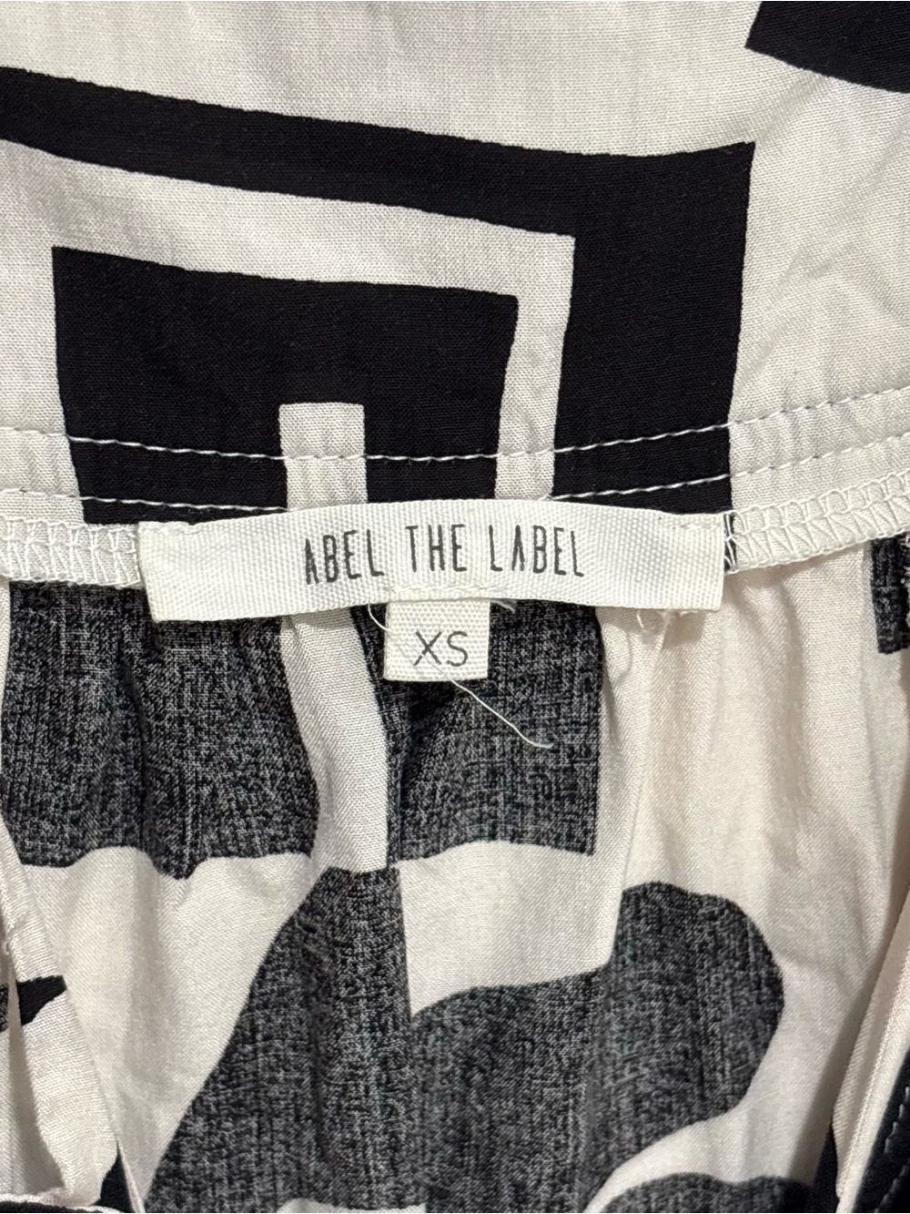 Abel the Label Black & Off White Abstract Print Spaghetti Strap Maxi Dress - Picture 5 of 6
